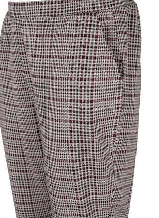 Cropped Maddison trousers with checked pattern, Brown Check, Packshot image number 2