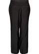 Viscose trousers with an elasticated waist and straight legs, Black, Packshot image number 1