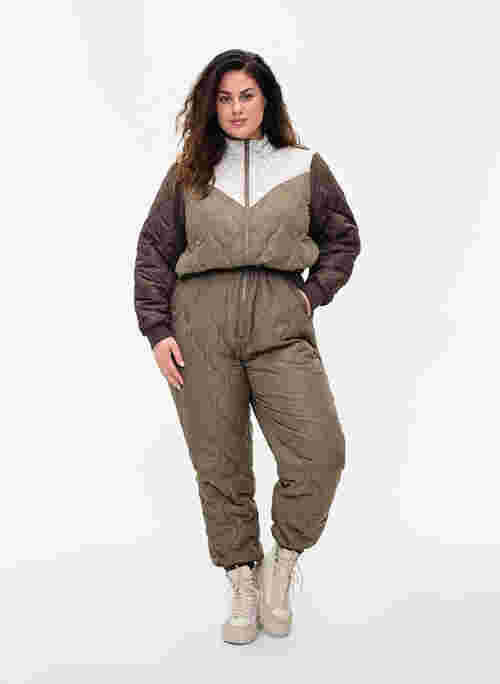 Thermal jumpsuit in block-colour