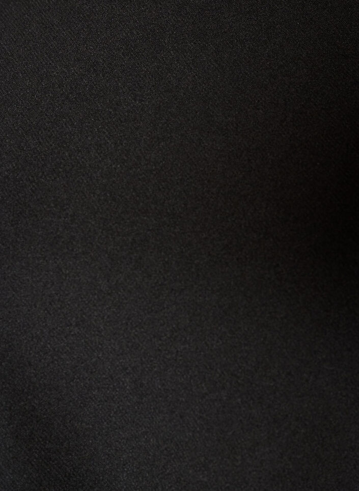 Blouse with asymmetric draping and 3/4 sleeves, Black, Packshot image number 2