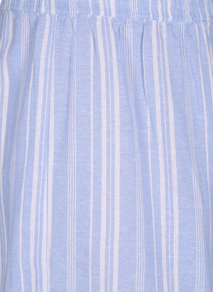 Striped shorts in a linen-viscose blend, Light Blue, Packshot image number 2