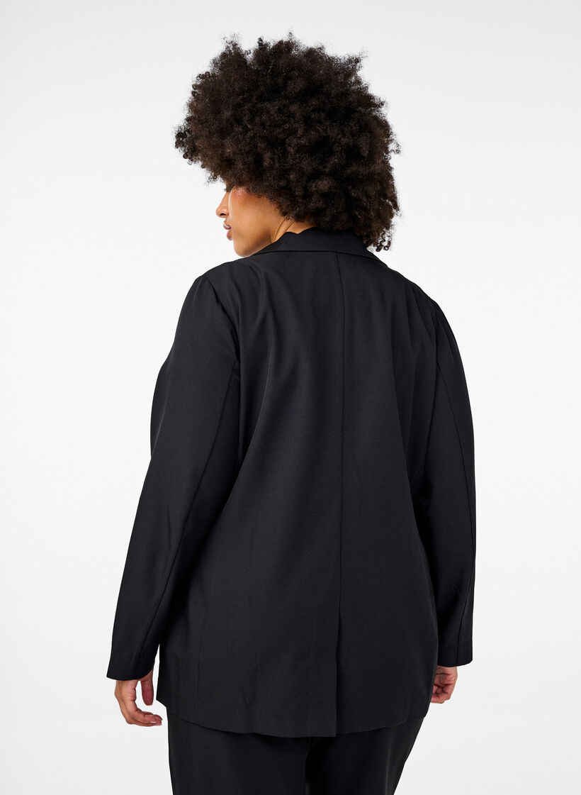 FLASH - Blazer with pockets and a slit, Black, Model image number 2