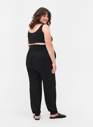Knitted maternity pants, Black, Model image number 1
