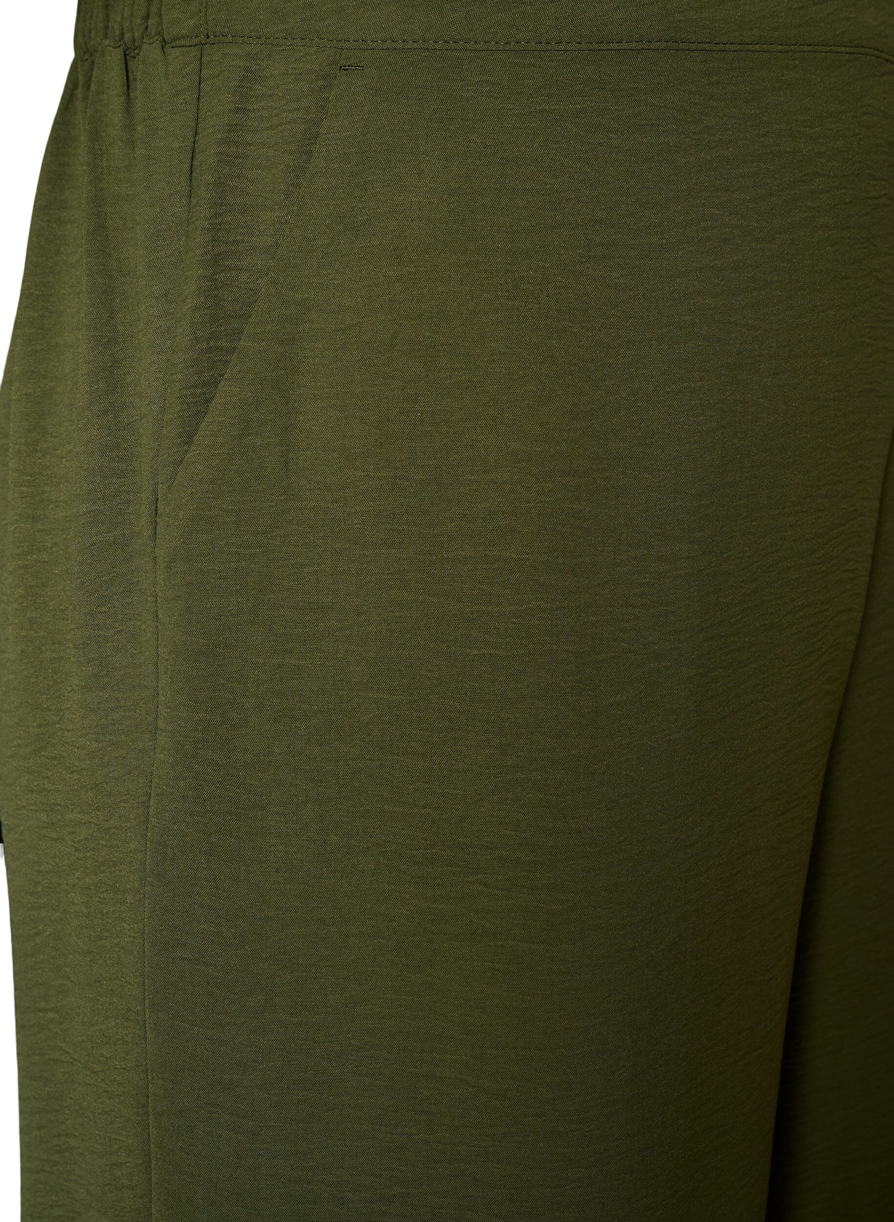 Zizzifashion High-waisted culottes with an elasticated back, Green, Packshot image number 2