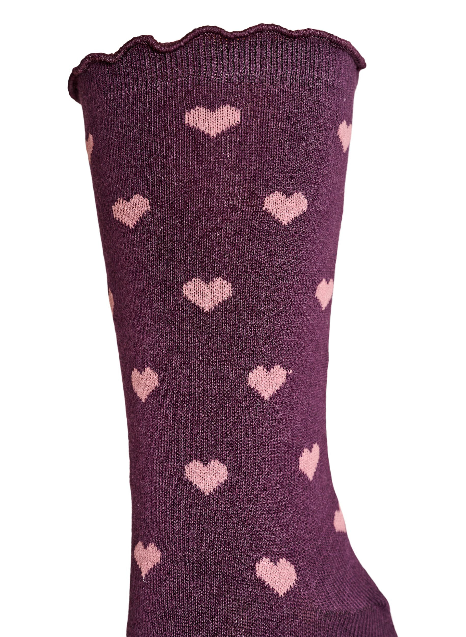 ZizzifashionCotton socks with patterns, Red, Packshot image number 2