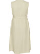 Sleeveless striped midi dress in linen and viscose, Green, Packshot image number 1