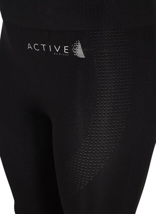 Seamless 7/8-length gym legging, Black, Packshot image number 2