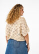 Knitted blouse with short bat sleeves, Sandshell, Model image number 1