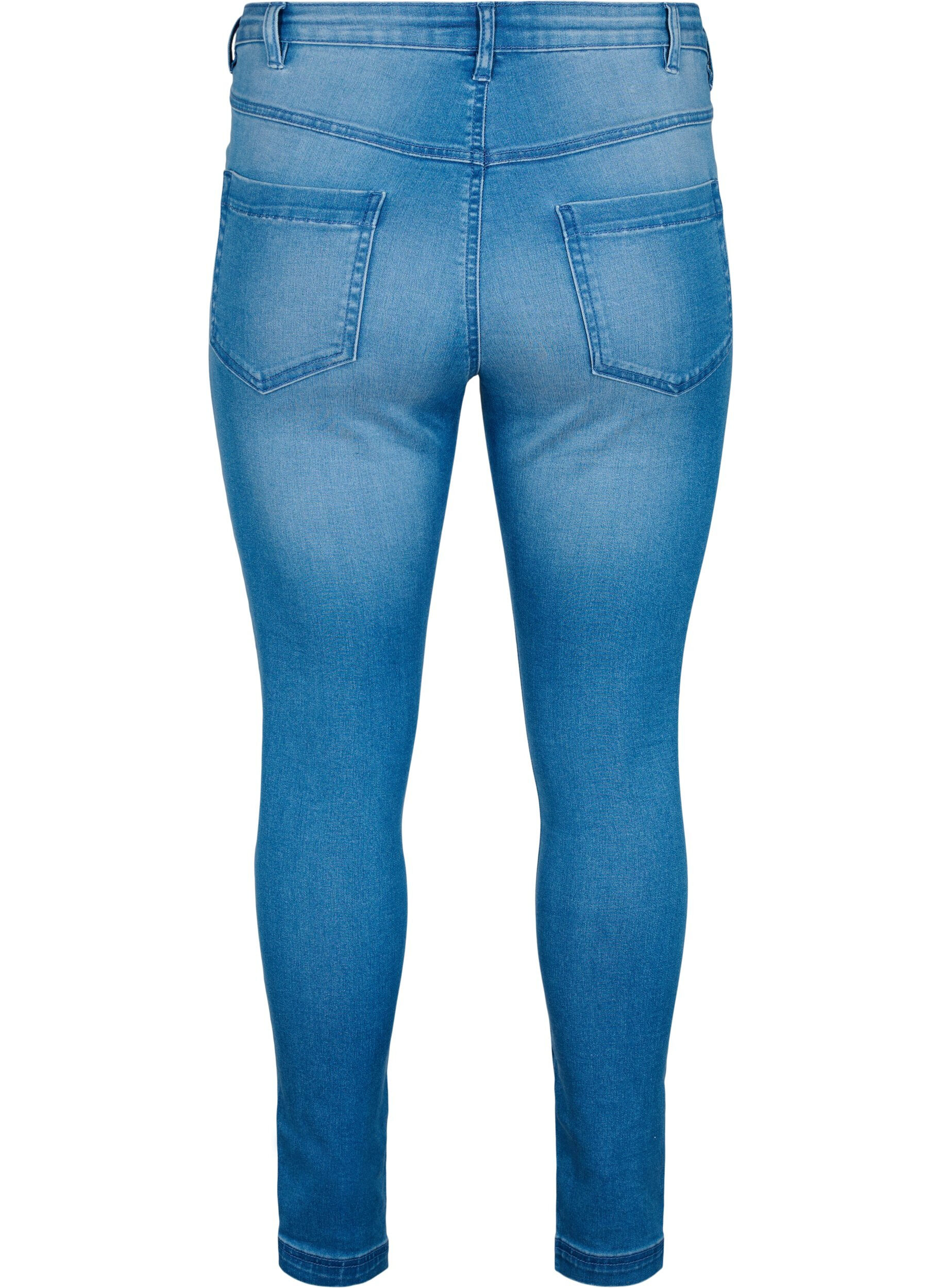 Zizzifashion Super slim Amy jeans with high waist, Light blue, Packshot image number 1