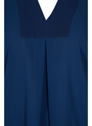 V-neck blouse with batwing sleeves, Navy Blazer, Packshot image number 2