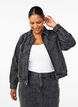 Denim jacket with hidden zip, Dark Grey Denim, Model image number 0