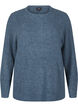 Melange sweater with round neck, Bering Sea Mel., Packshot image number 0