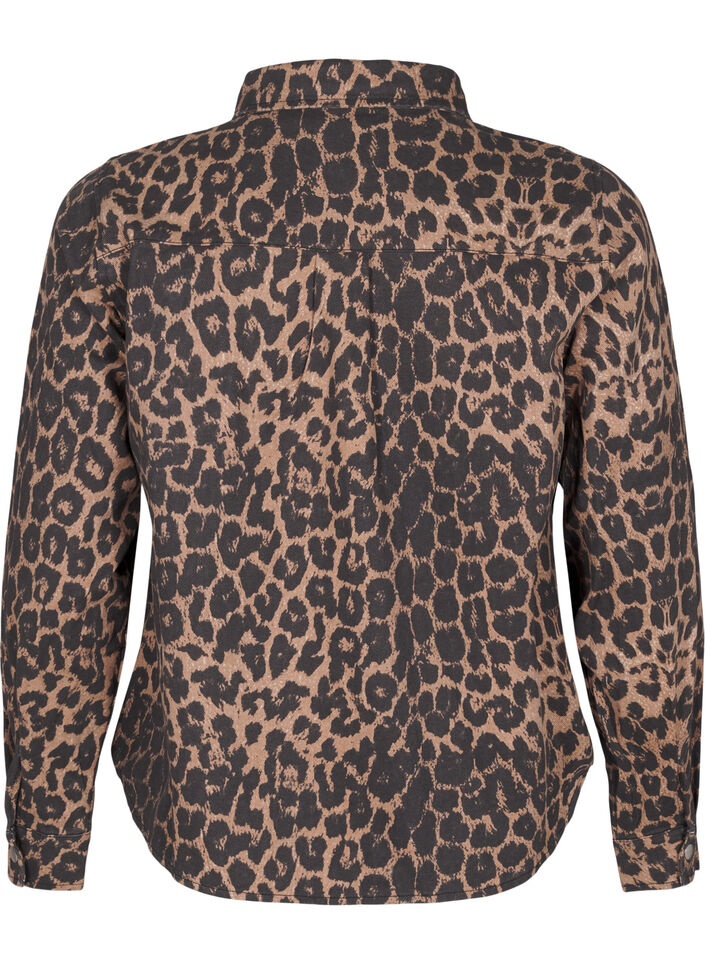 Canvas jacket with leopard print, Leo AOP, Packshot image number 1