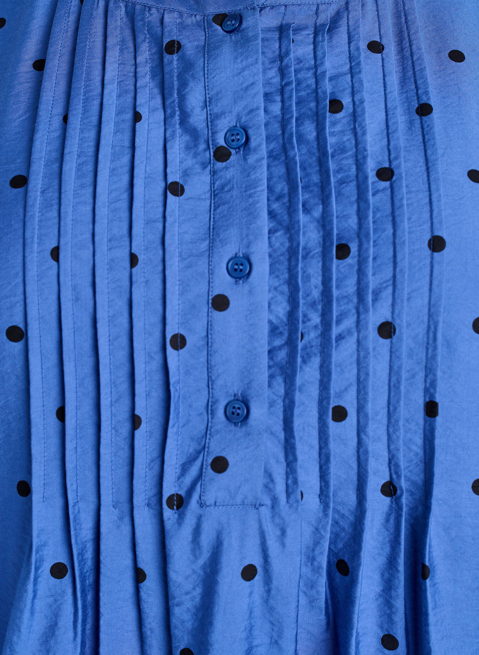 Zizzifashion Dotted blouse with long sleeves, Blue, Packshot image number 2