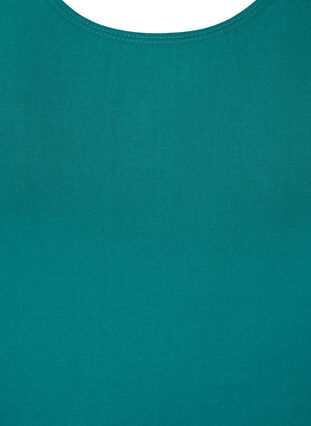 Solid colour basic top, Teal Green, Packshot image number 2