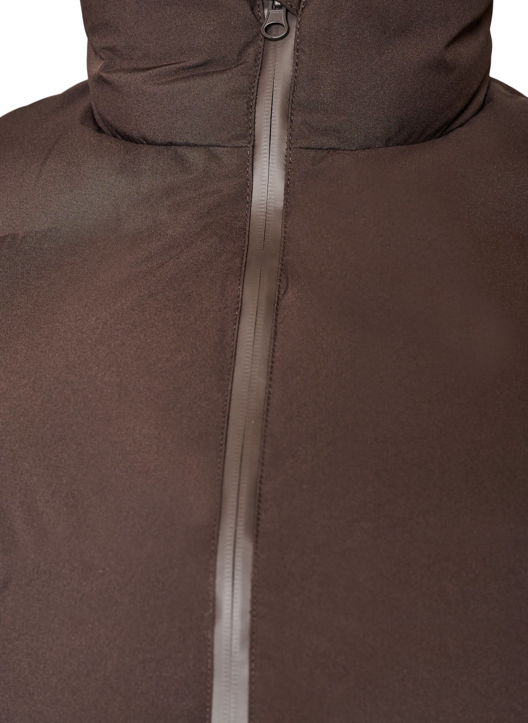 ZizzifashionShort puff vest with high collar, Brown, Packshot image number 2