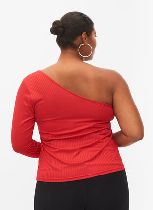 One-shoulder top, Tango Red, Model image number 1