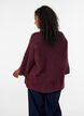 Ribbed jumper with 3/4 sleeves, Red, Model image number 2