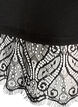 Short knitted dress with lace hem, Black, Packshot image number 3