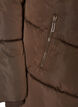 Long puffer coat with hood and pockets, Brown, Packshot image number 3