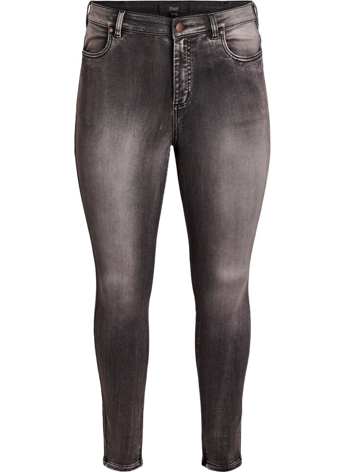 Super slim Amy jeans with high waist, Dark Grey, Packshot image number 0