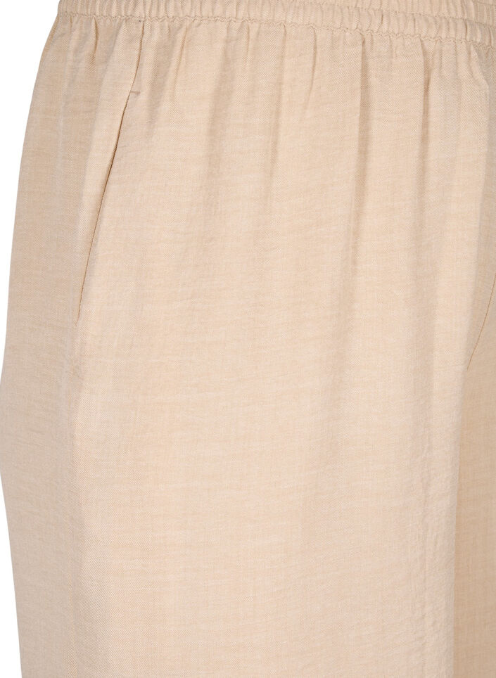 Loose trousers with elasticated waistband and pockets, Beige, Packshot image number 2