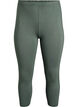 Basic 3/4 leggings in viscose, Green, Packshot image number 0