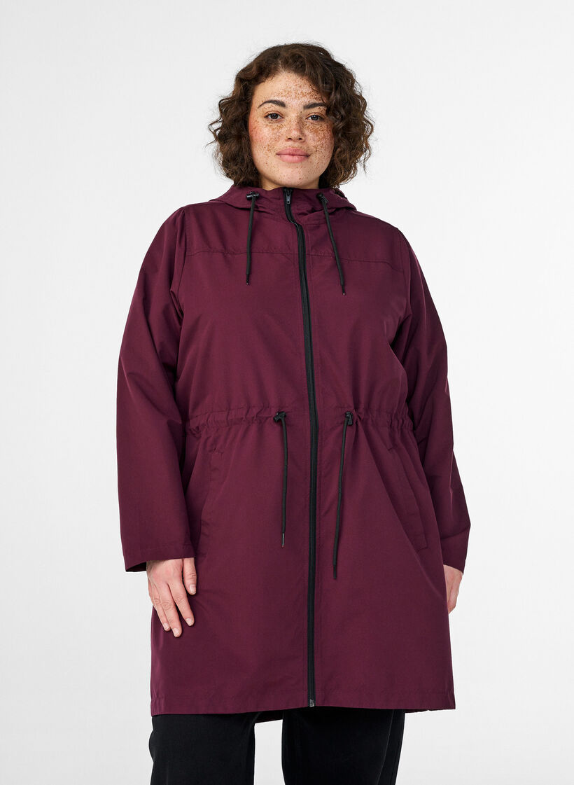 FLASH - Lightweight parka with a hood, Red, Model image number 0