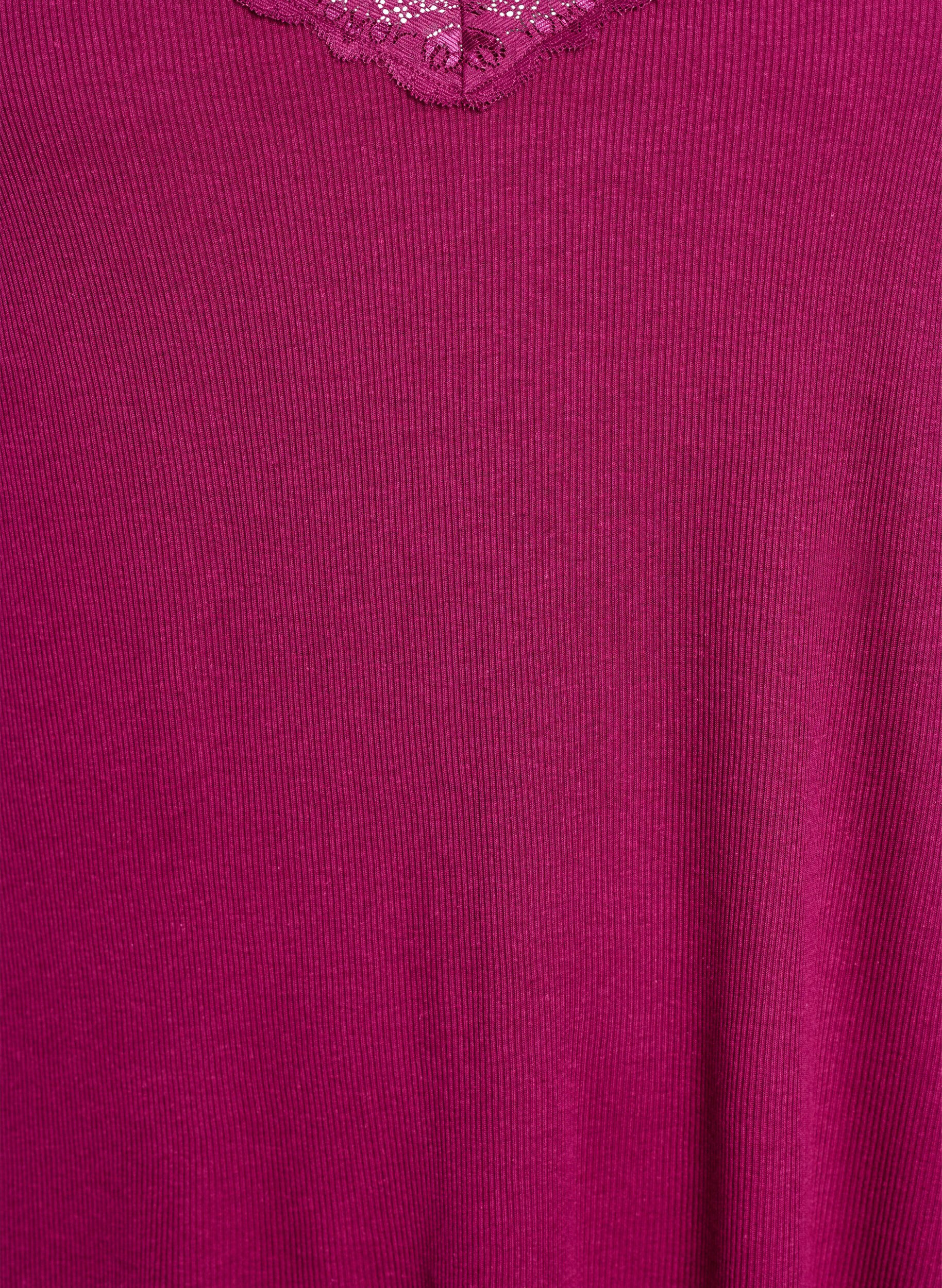 Zizzifashion Nightgown with lace hem, Purple, Packshot image number 2