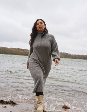 Women's Plus size Winter dresses (40-64) - Zizzifashion Women's Plus size Winter dresses (40-64) - Zizzifashion