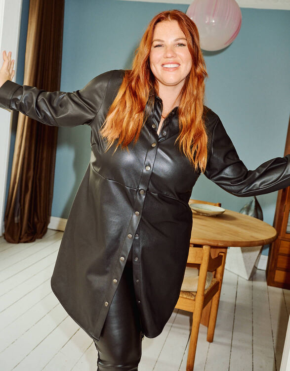 Women's Plus size Leather outfits (40-64) Zizzifashion