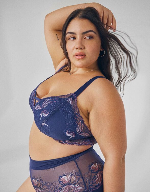 Super Push Up Sexy Bras Set Transparent Underwear Lingerie Lace Bra & Matching  Panty for Women 