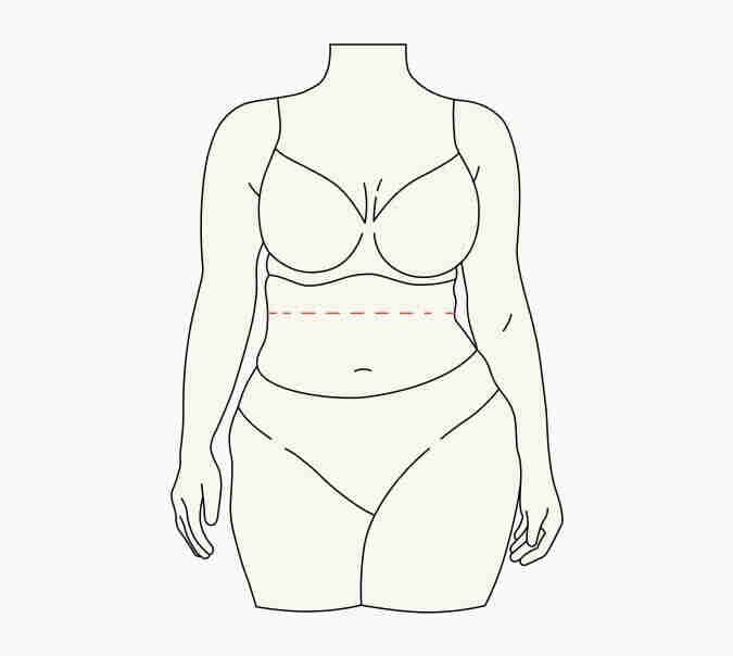 2. Measure around the waist