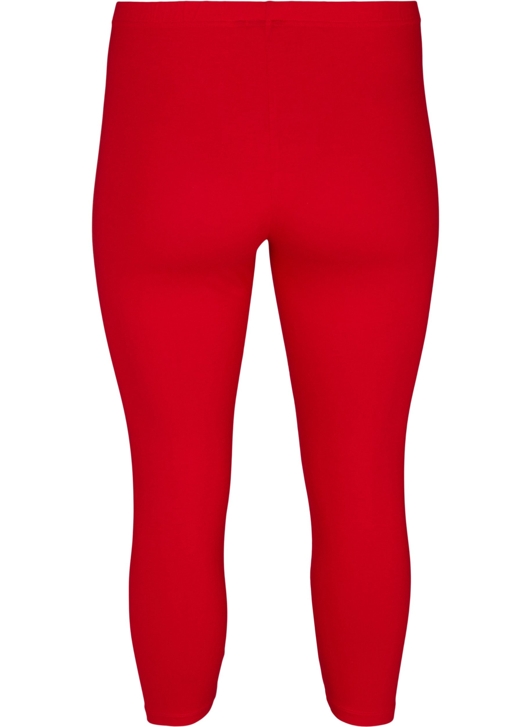 3/4 length basic leggings, Tango Red, Packshot image number 1
