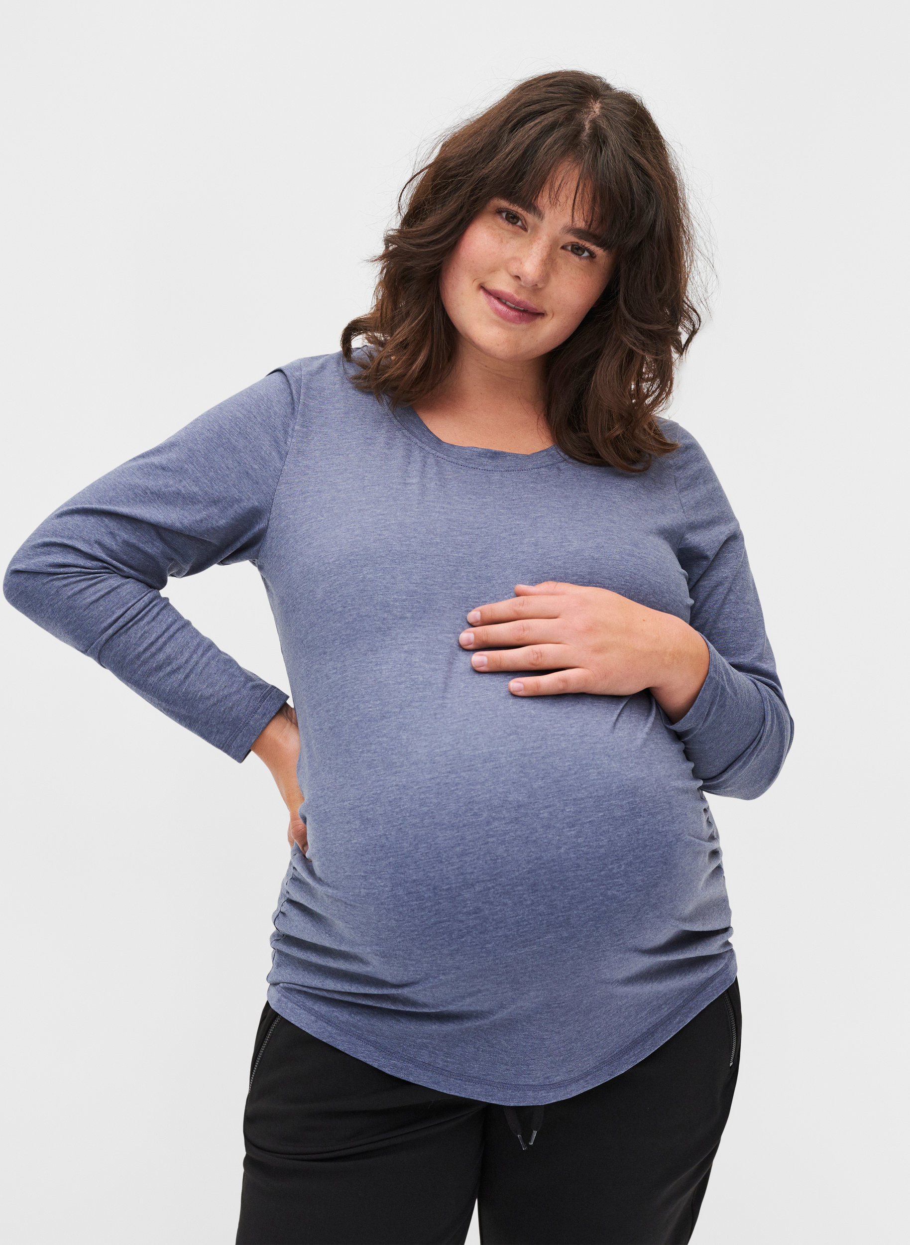 Basic maternity blouse with long 