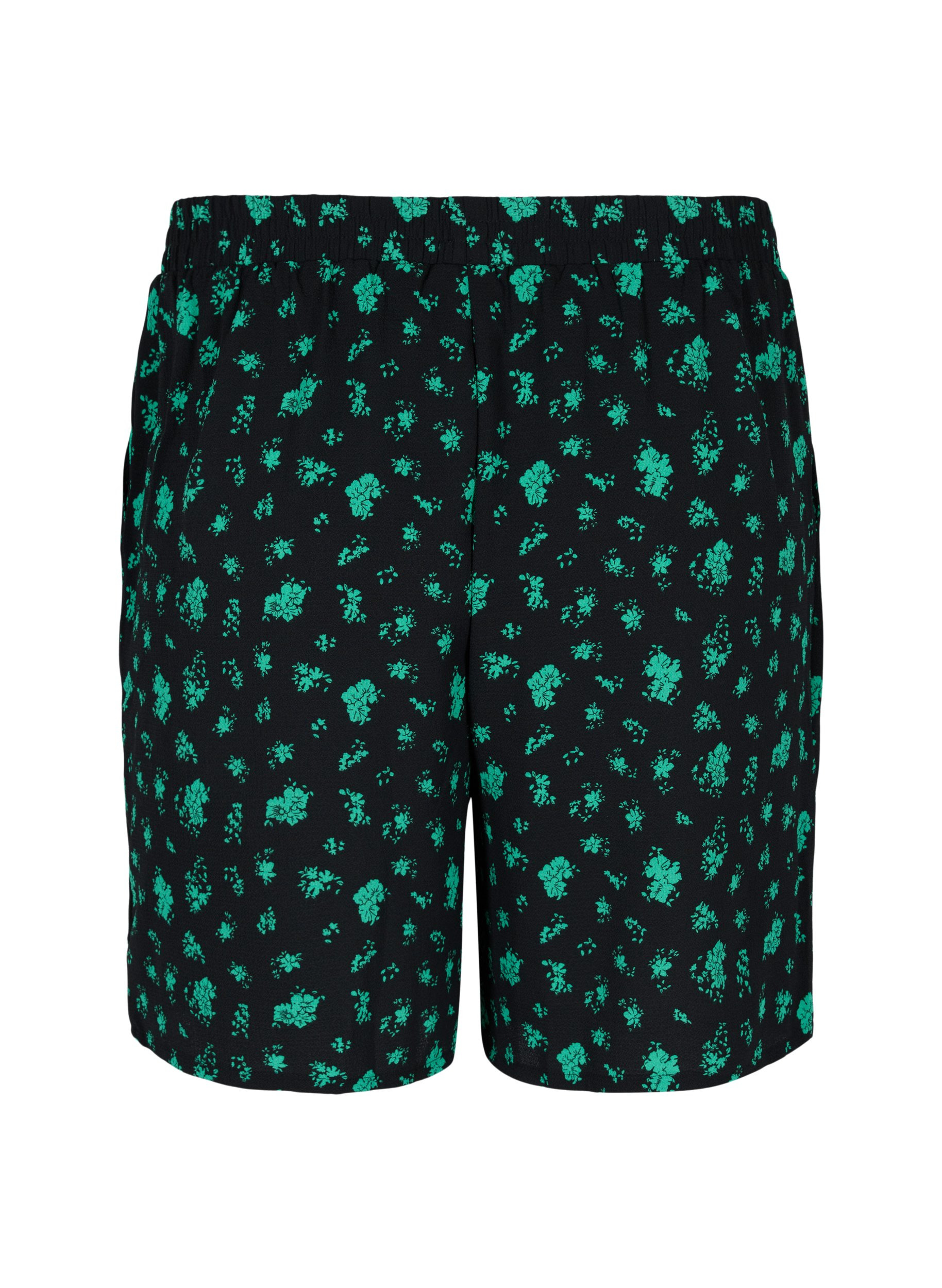 Printed shorts with pockets - Black 