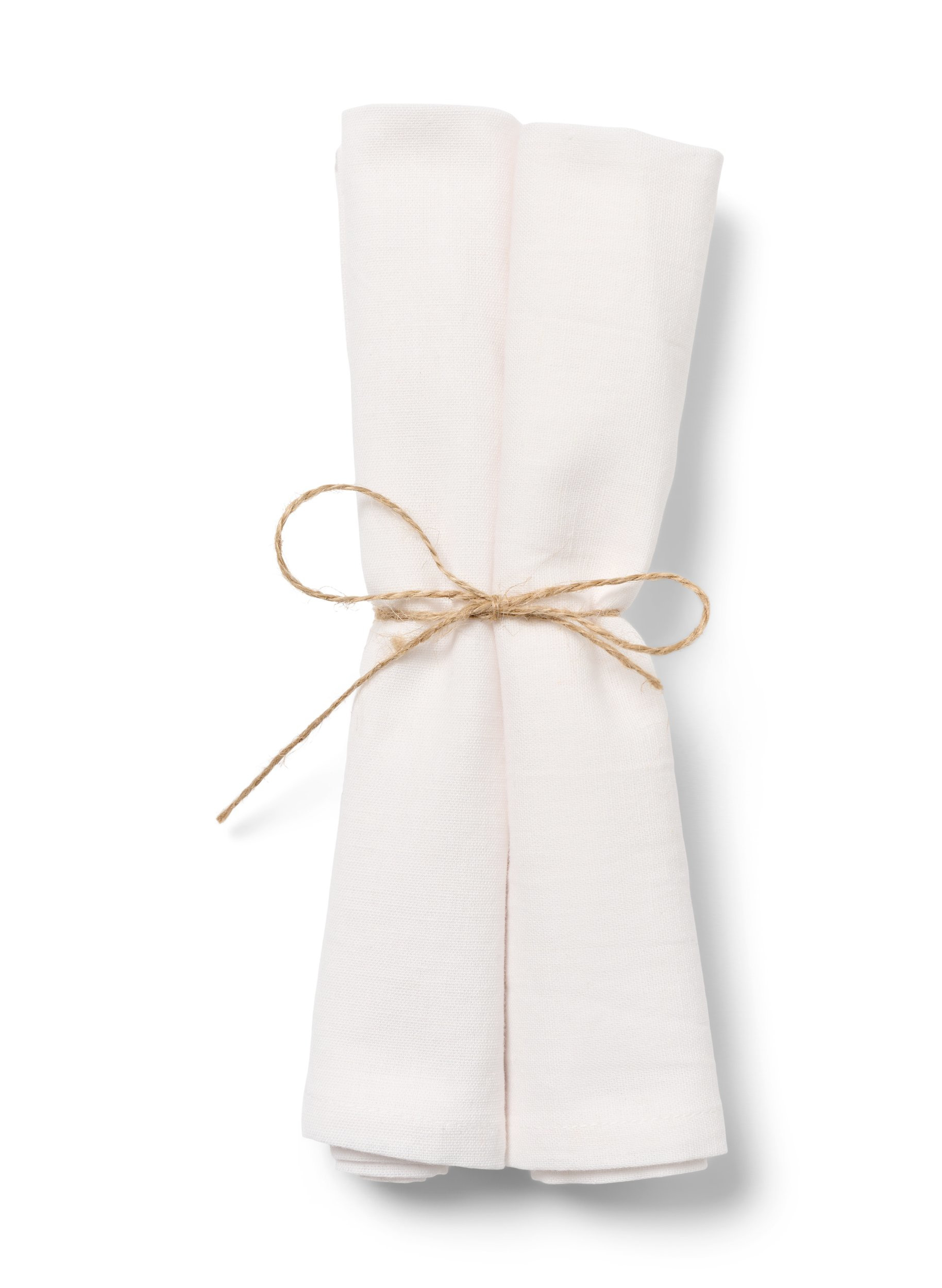 Cotton napkins in a 2-pack, White Alyssum, Packshot image number 0
