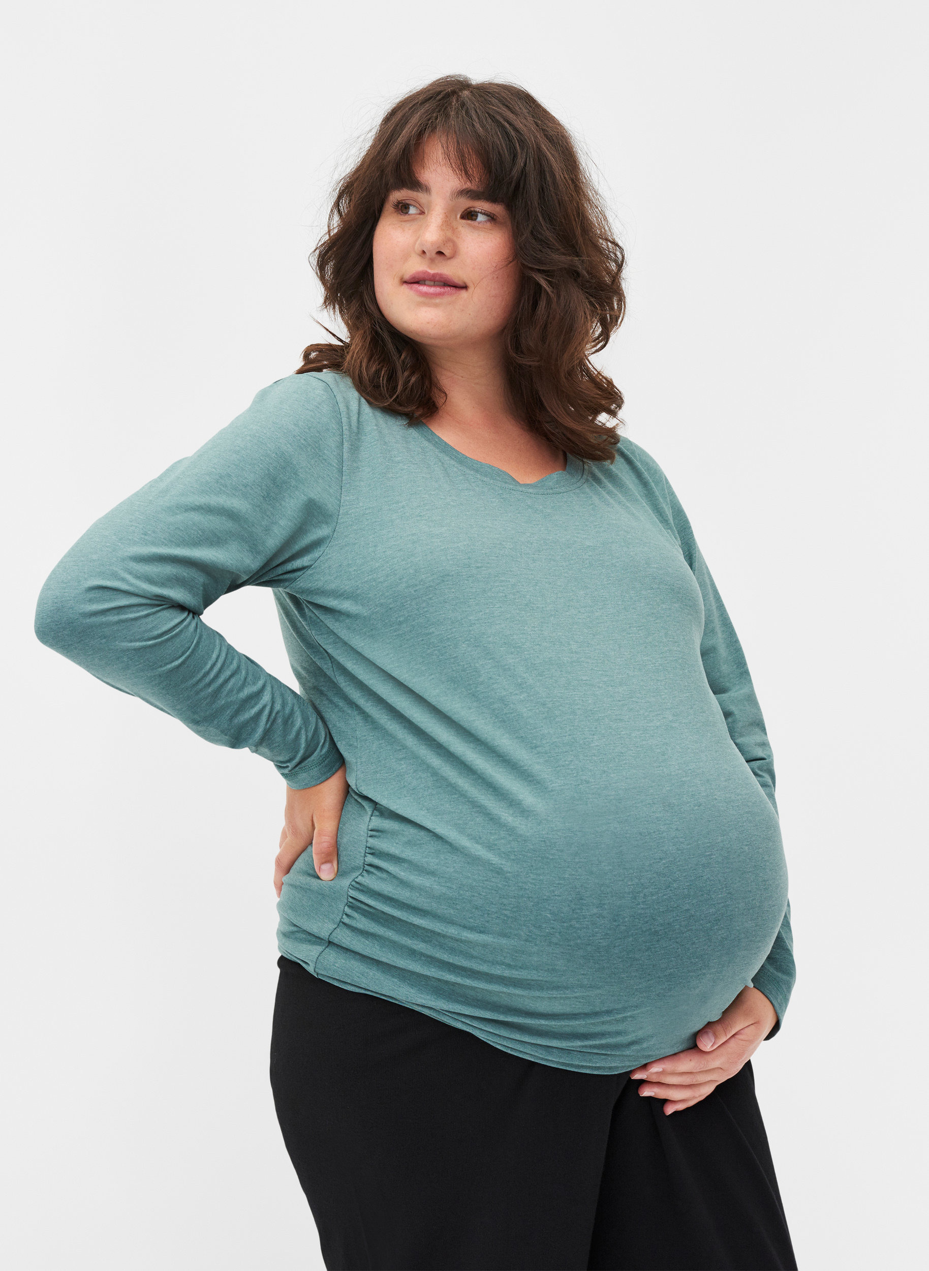 Basic maternity blouse with long 