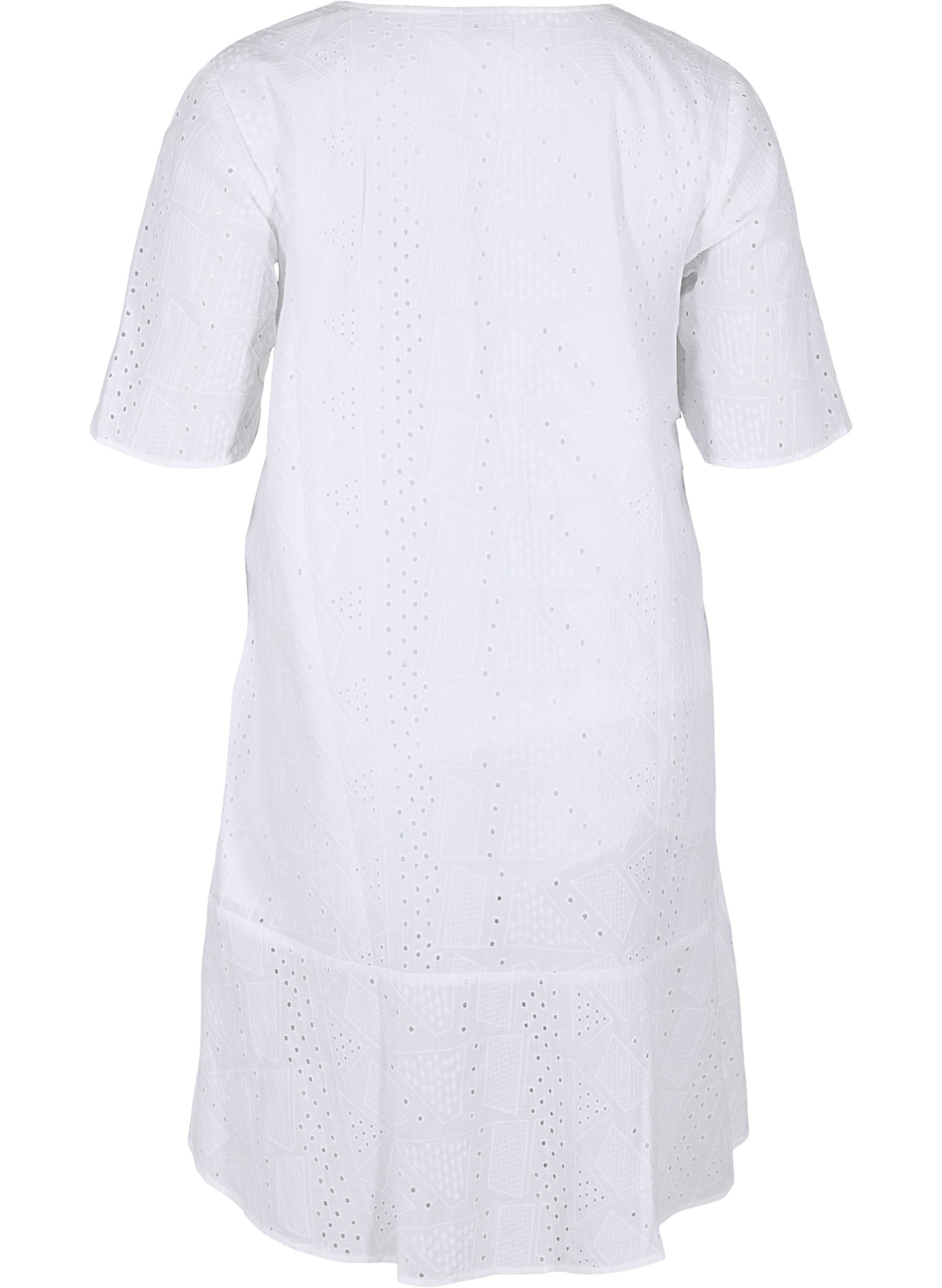 Short-sleeved cotton dress with 