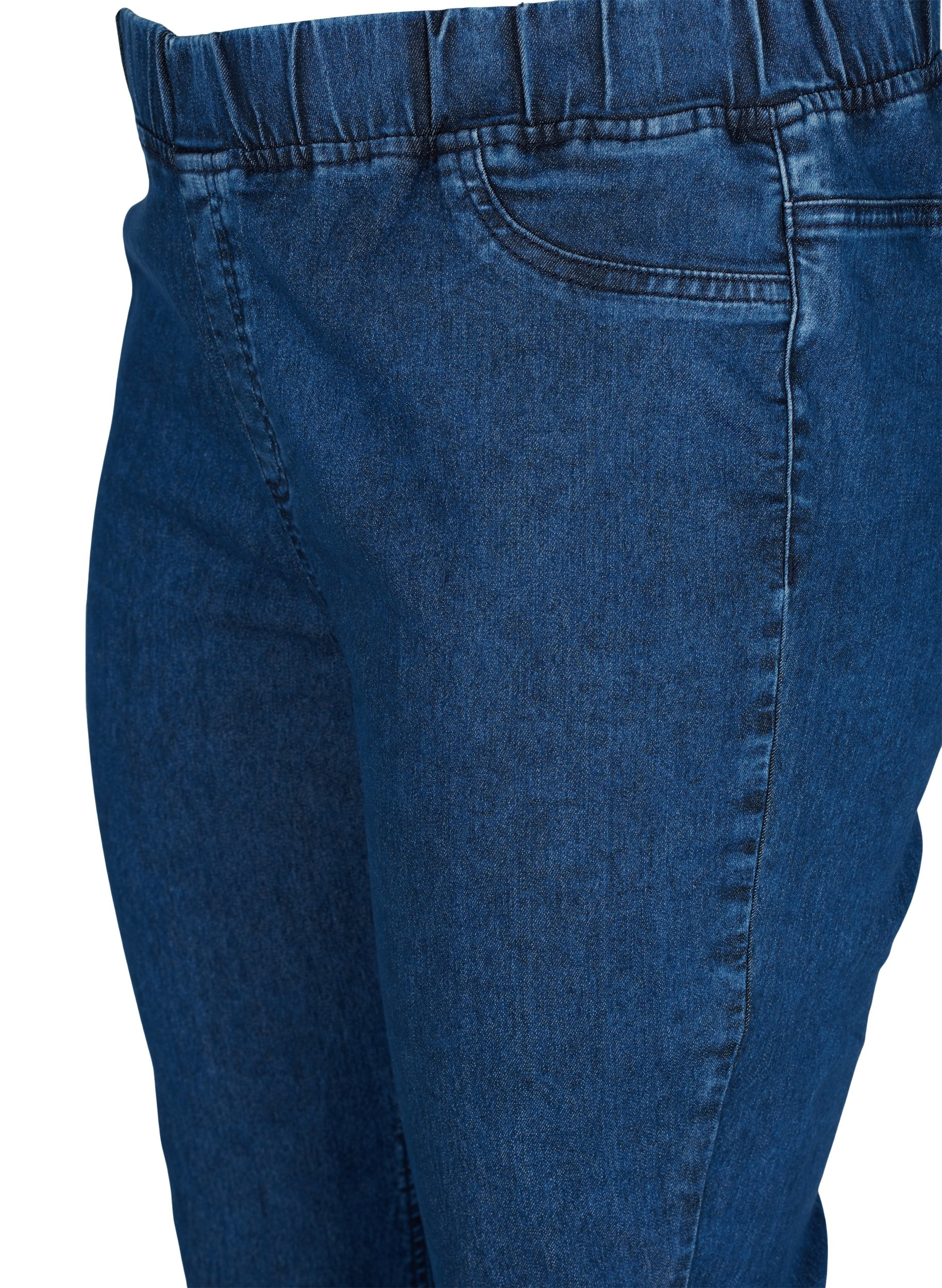 Cotton blend jeggings with back pockets 