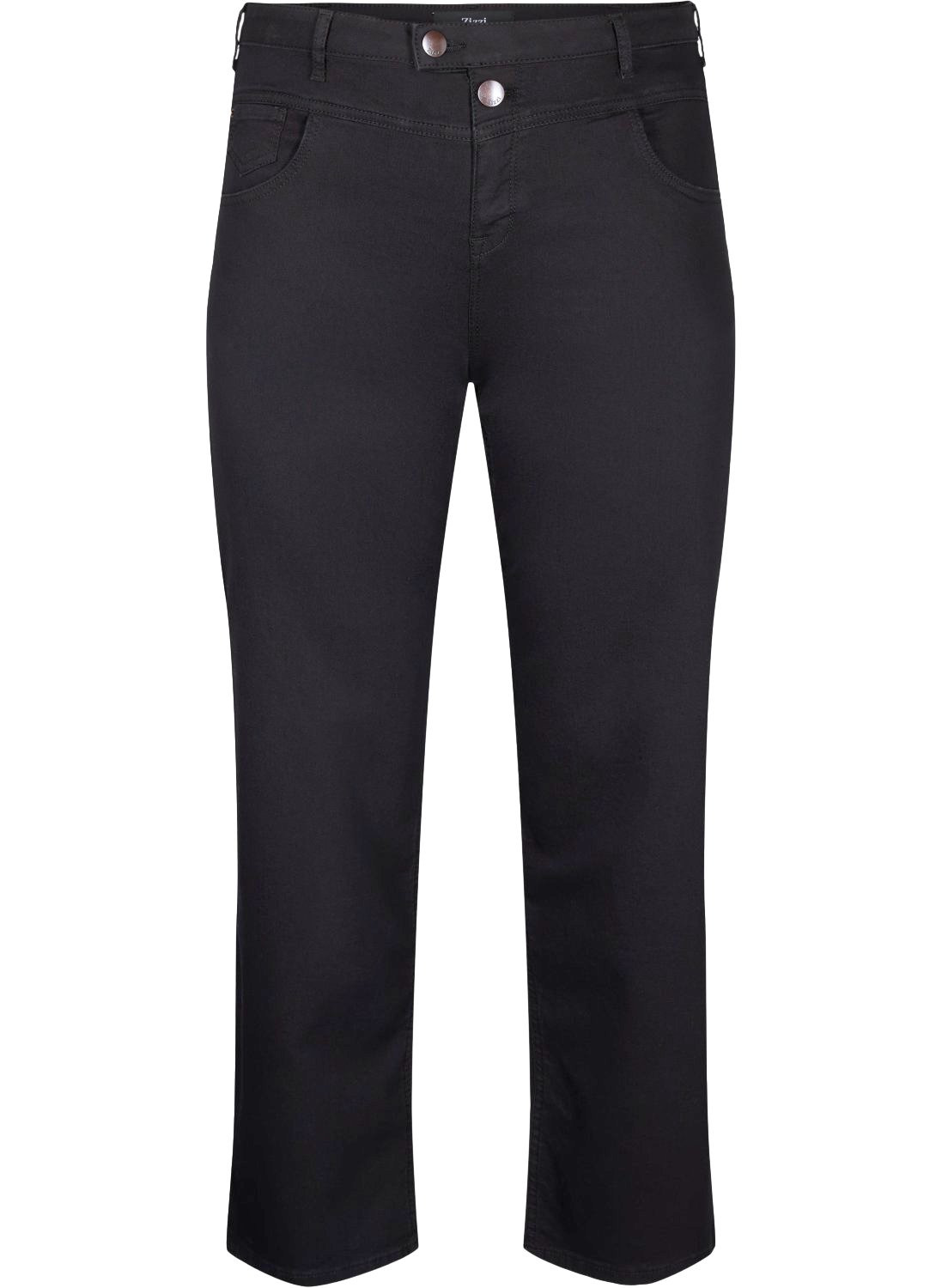 Regular fit Gemma jeans with a high waist - Black - Sz. 42-60 - Zizzifashion