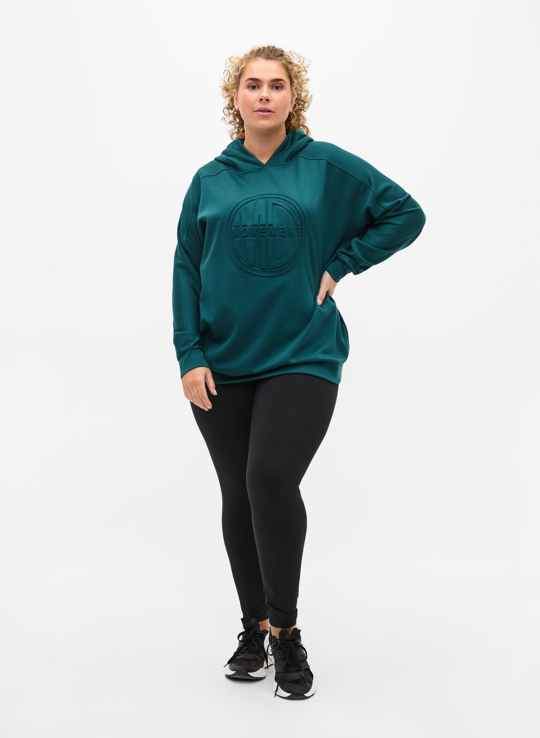 Loose-fitting hooded sweatshirt - Green 