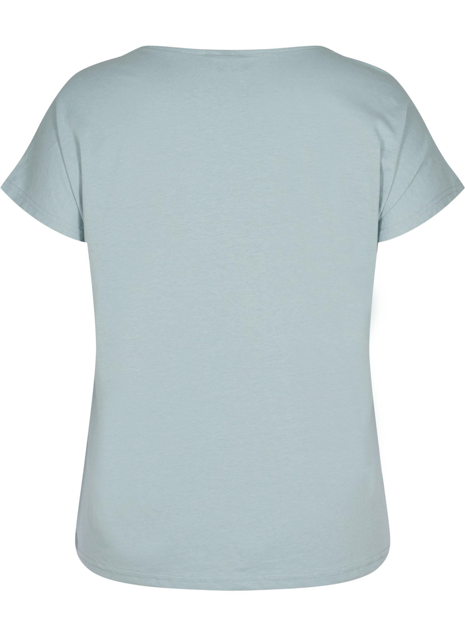 Cotton mix t-shirt, Silver Blue, Packshot image number 1