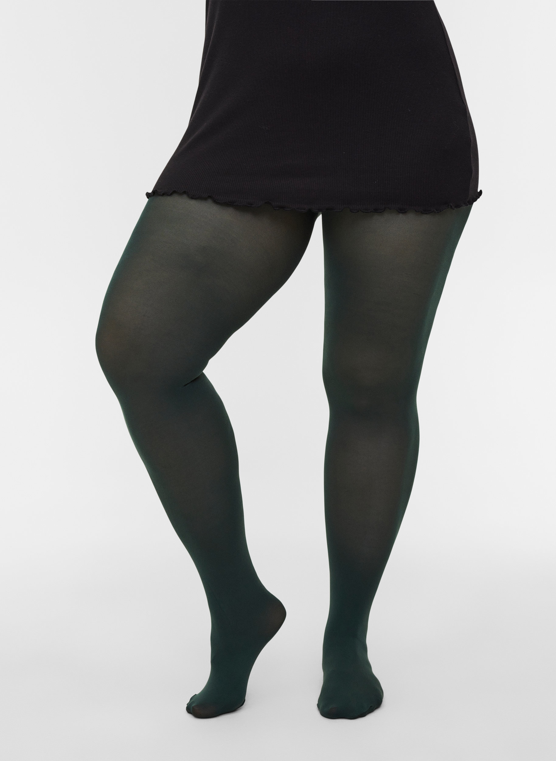 100 denier tights - Green - Zizzifashion