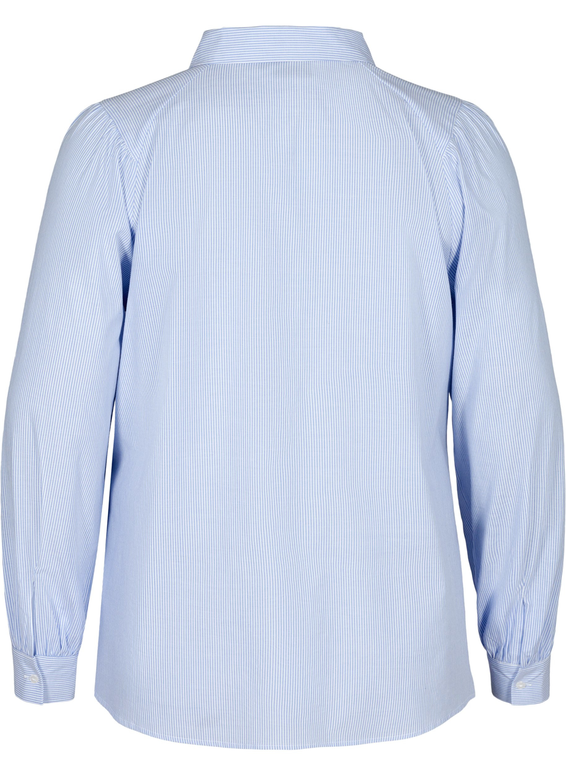 Striped cotton shirt - Light Blue - Sz 