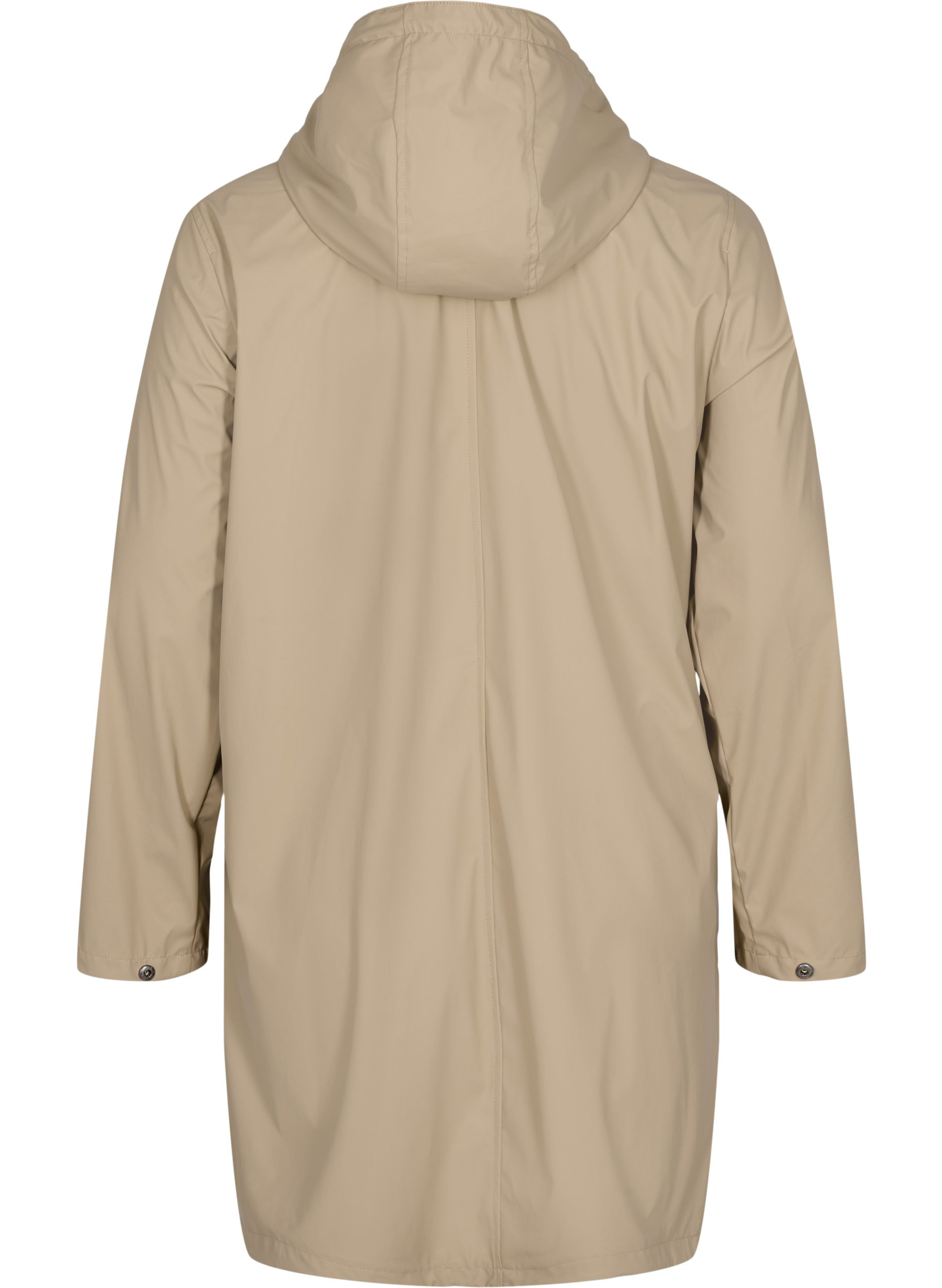 Rain coat with a hood and pockets, Silver Mink, Packshot image number 1