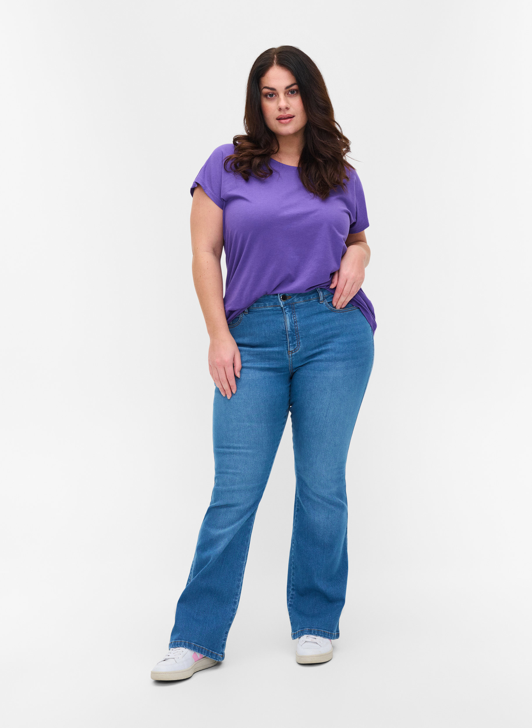 Cotton mix t-shirt, Ultra Violet, Model image number 2