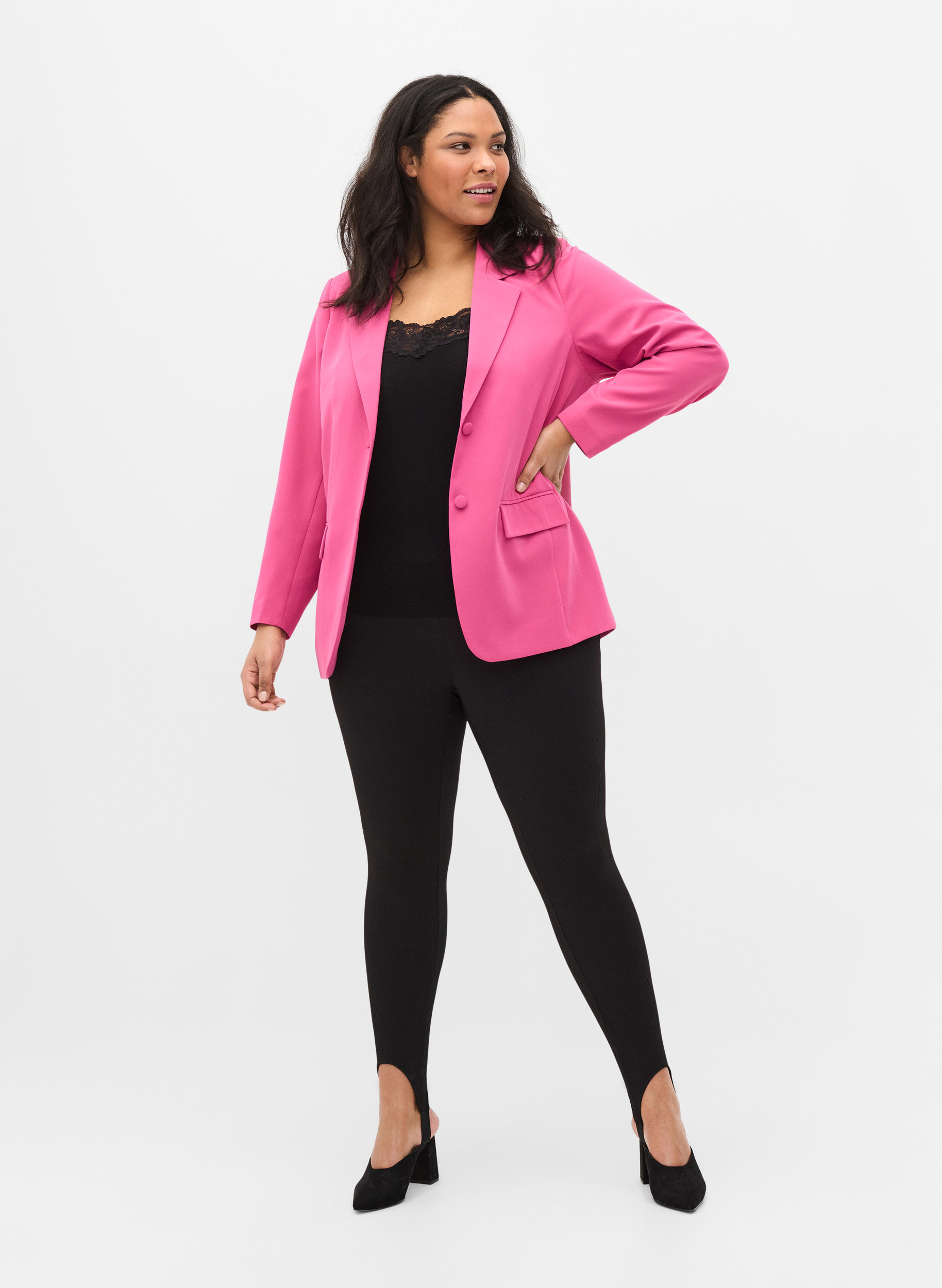 Leggings with foot strap - Black - Sz 