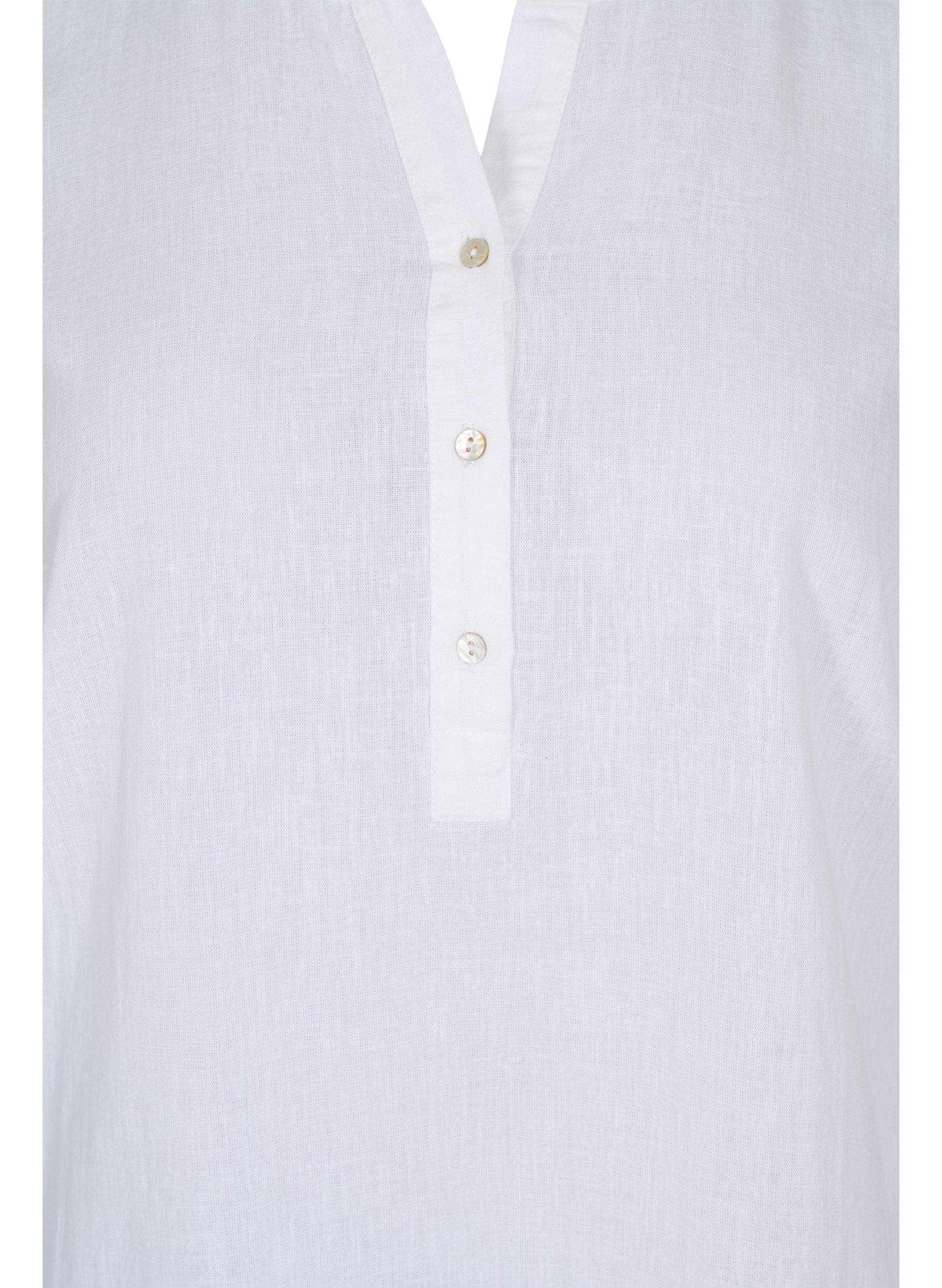 Long short-sleeved shirt dress, White, Packshot image number 2