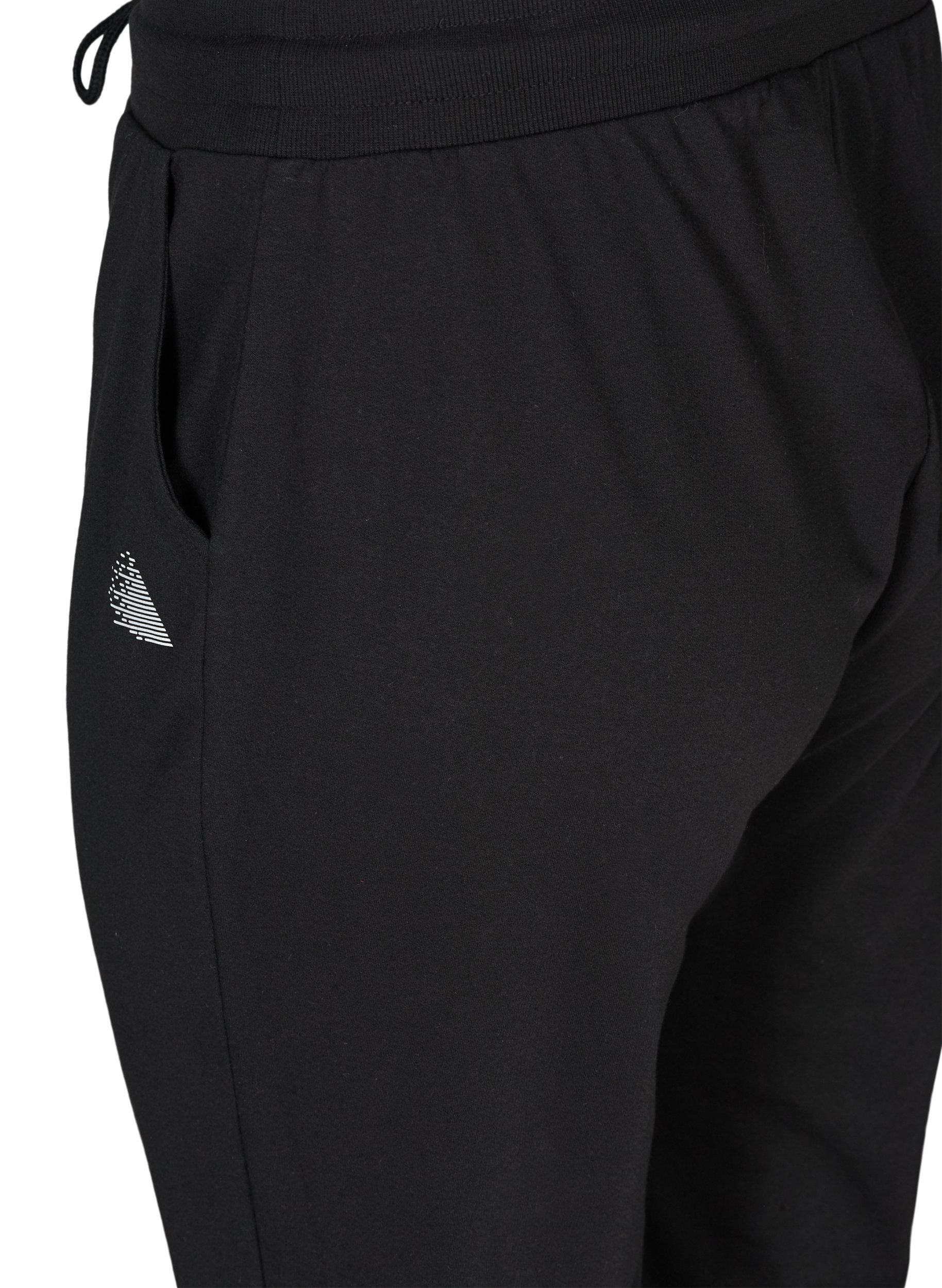 Loose fitness trousers with pockets, Black, Packshot image number 3